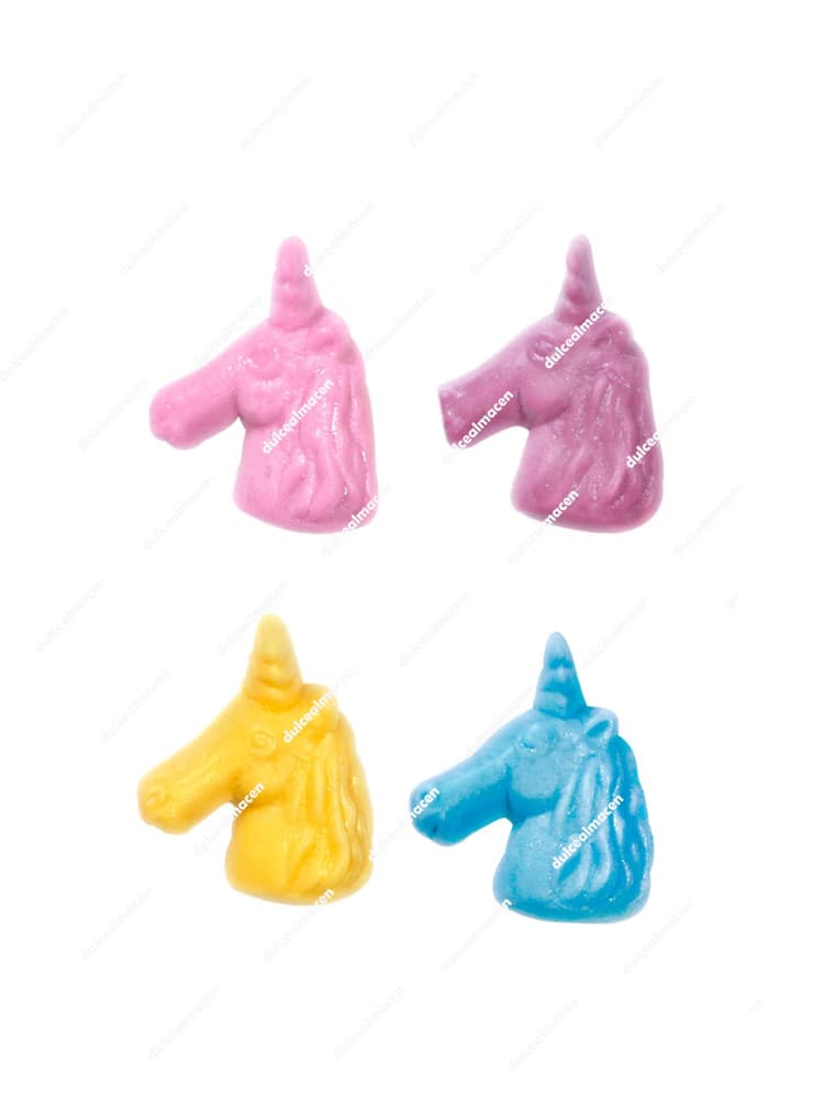 Bolsa de gominolas Vidal Unicornios Jelly de 1 kg con caramelos de goma multicolor con forma de unicornios de fantasía sin gluten de Dulcealmacen