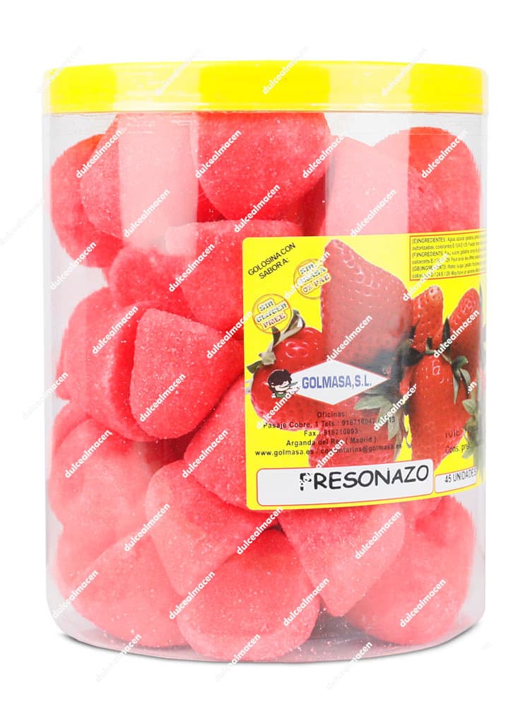 Golmasa Fresonazo - Gominolas de Fresa Gigantes Extra Tiernas | Bote de 45 uds