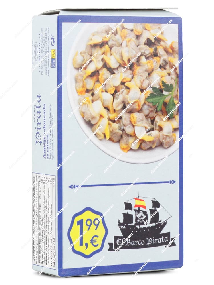 Lata de Berberechos Blancos al Natural El Barco Pirata en Dulcealmacen