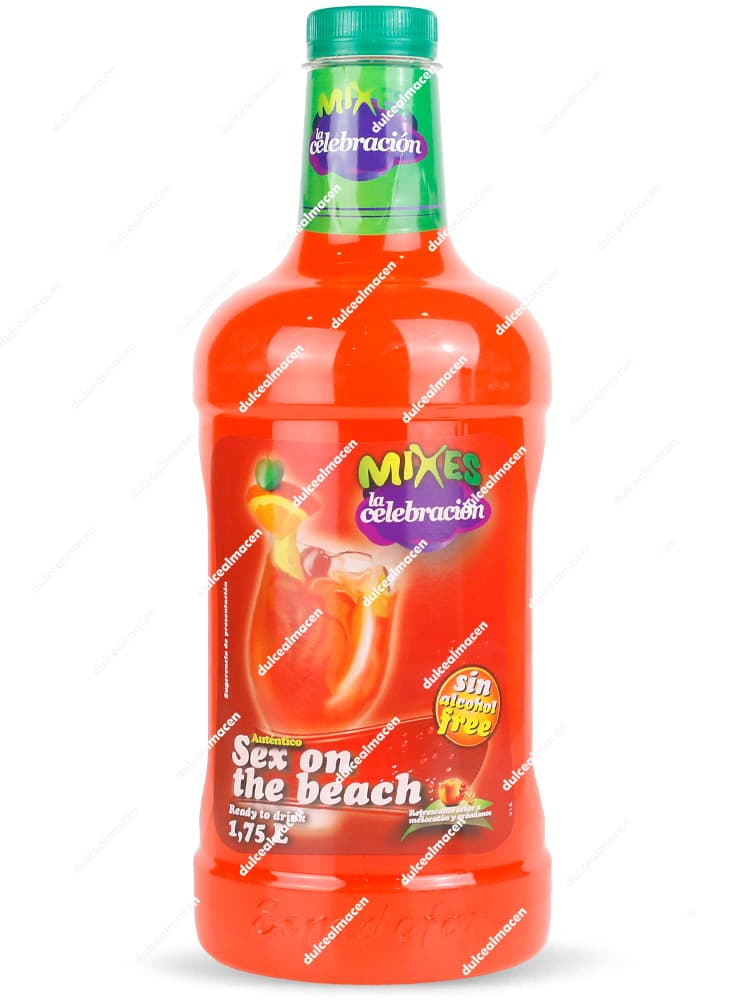 Botella de Mixes Cóctel Sex on the Beach Sin Alcohol 1,75L marca La Celebración - Dulcealmacen