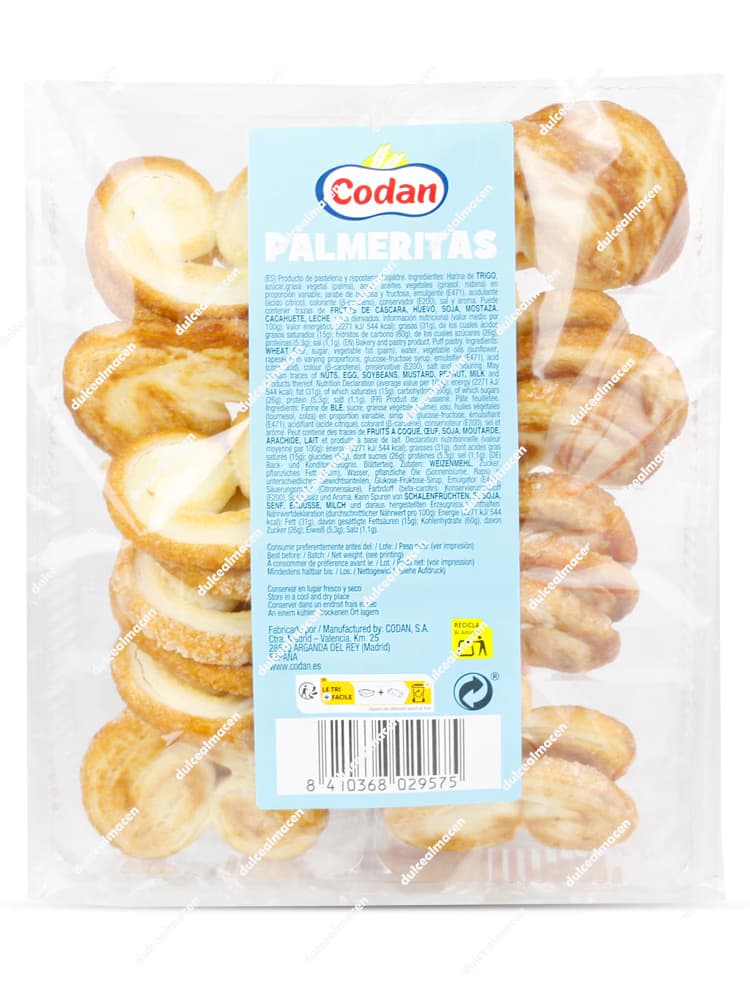 Codan Palmeritas Crujientes Hojaldre