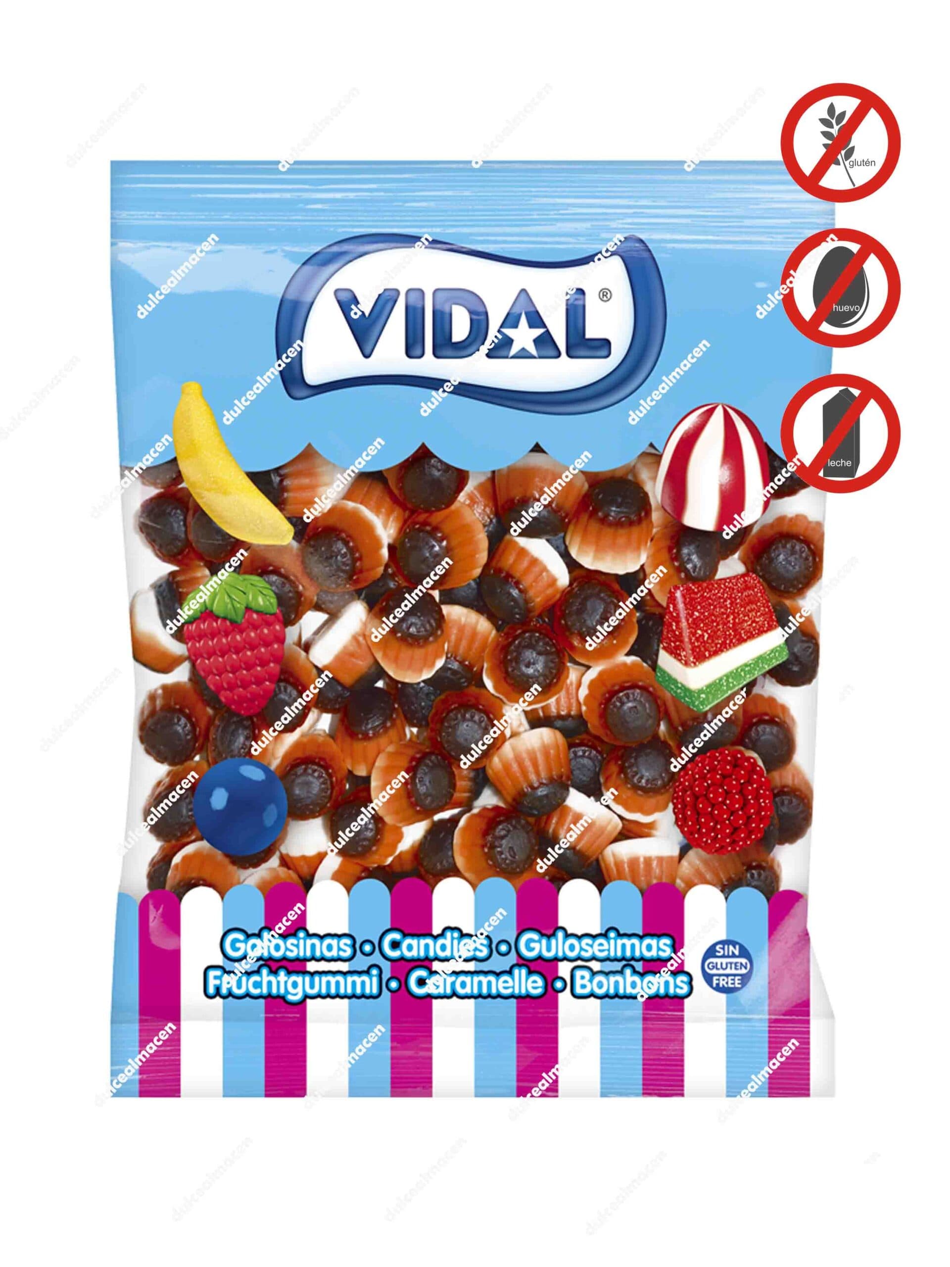 Vidal Flanes 1kg | Gominolas de Fresa y Nata con Forma de Flan