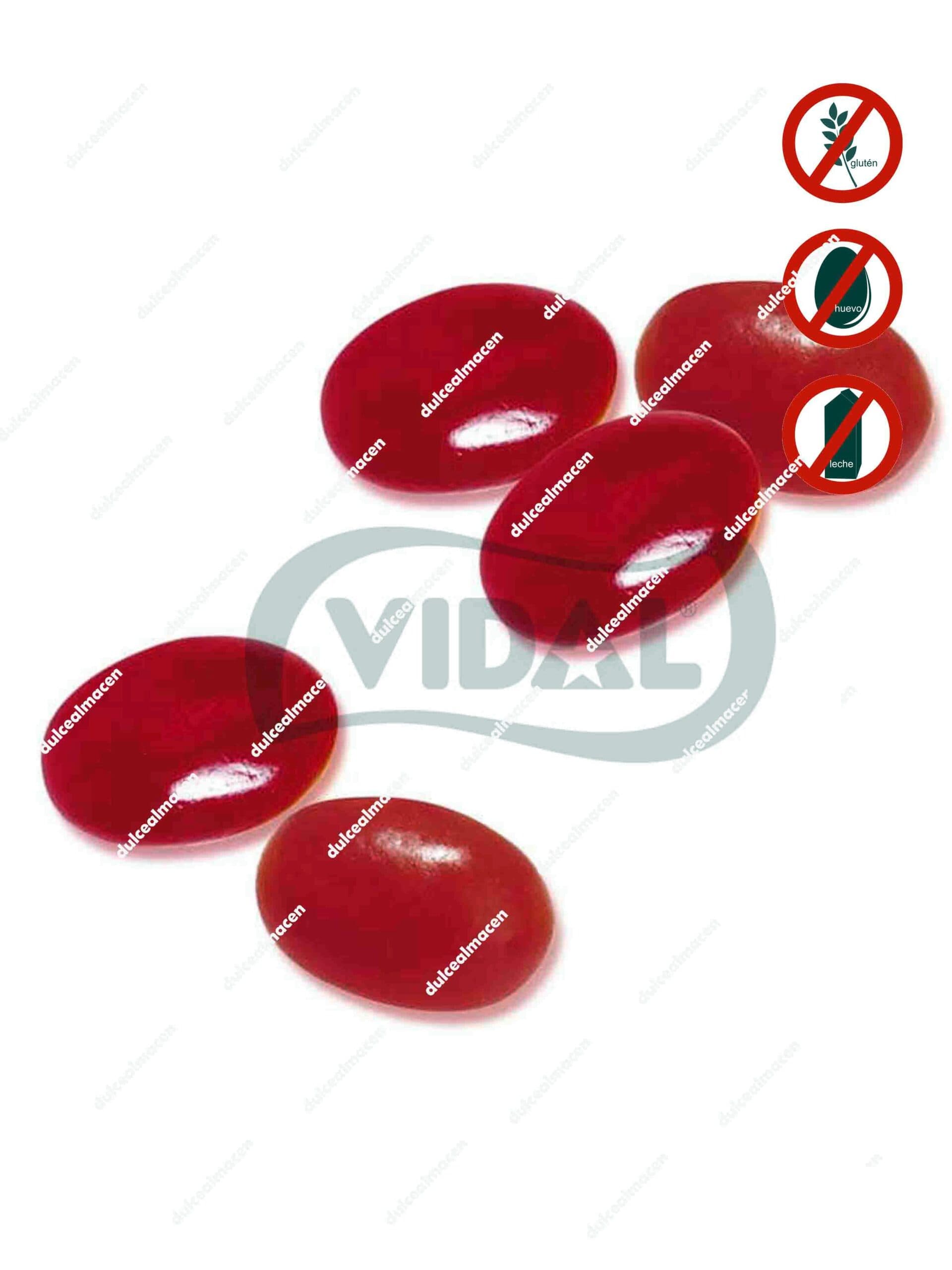 Vidal Alubias Cereza Gominolas de Brillo con Sabor Frutal Bolsa de 1 kg