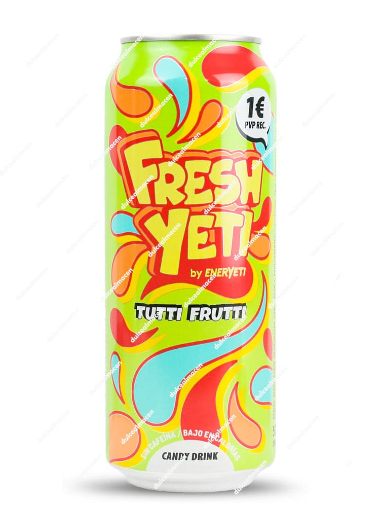 Lata de refresco Fresh Yeti Tutti Frutti 500ml de Eneryeti en Dulcealmacen