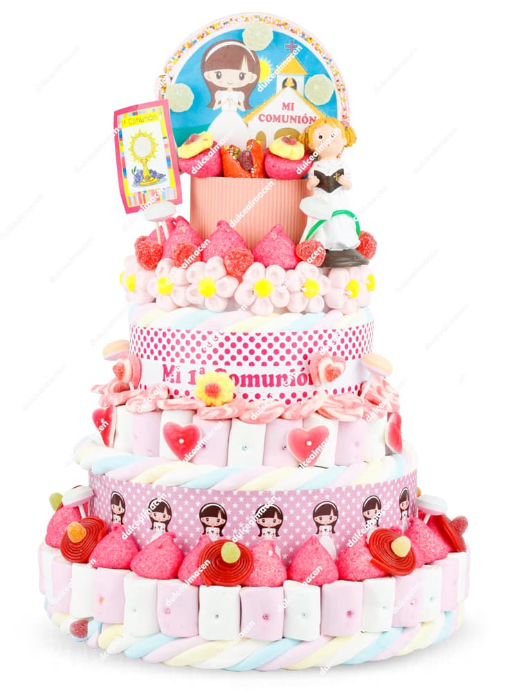 Tarta de Chuches Pedestal 6 Pisos Comunion Serie 10