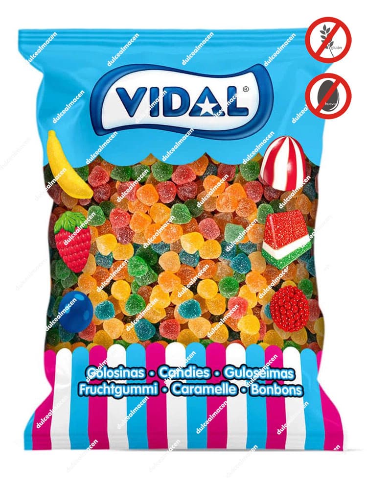 Bolsa de gominolas Vidal Lagrimas de Gominola de 1 kg con caramelos de goma azucarados con forma de gota sin gluten de Dulcealmacen