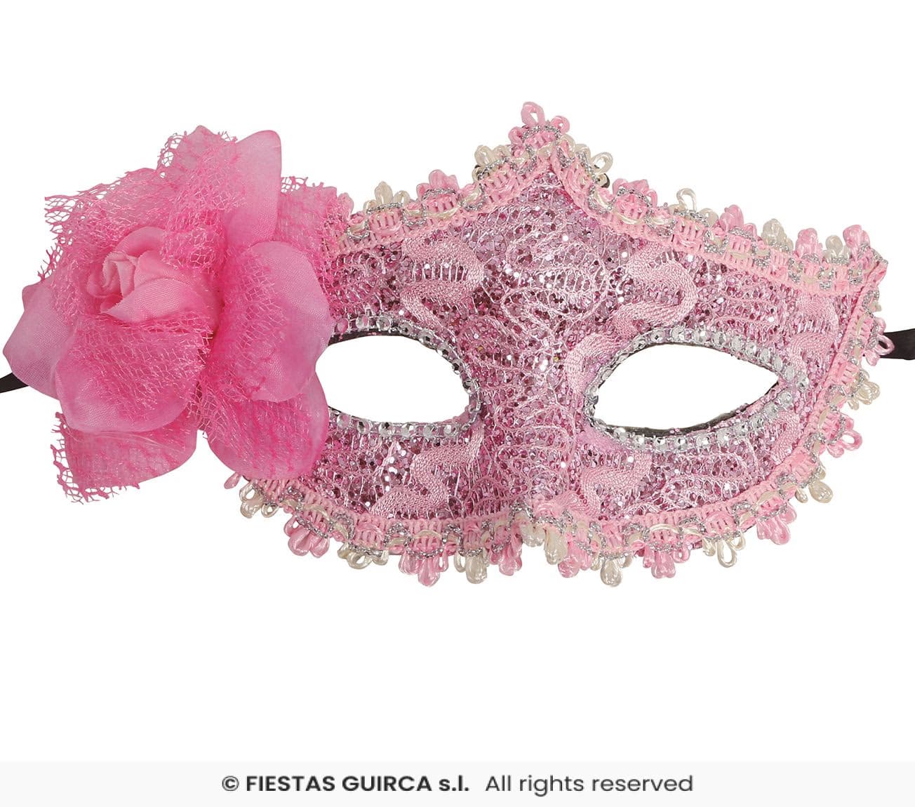 Guirca Antifaz Rosa con Flor