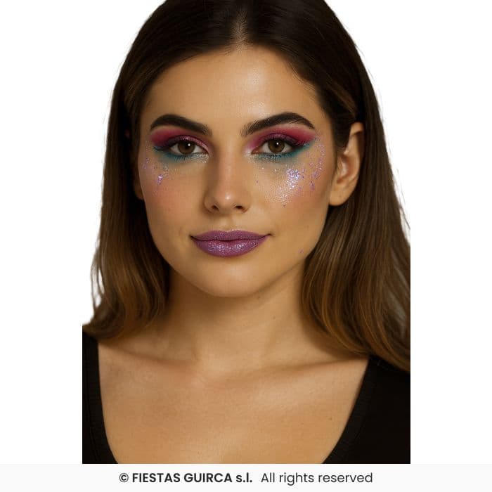 Set 6 Colores Sombra Con Glitter Con Pincel Guirca en Dulcealmacen