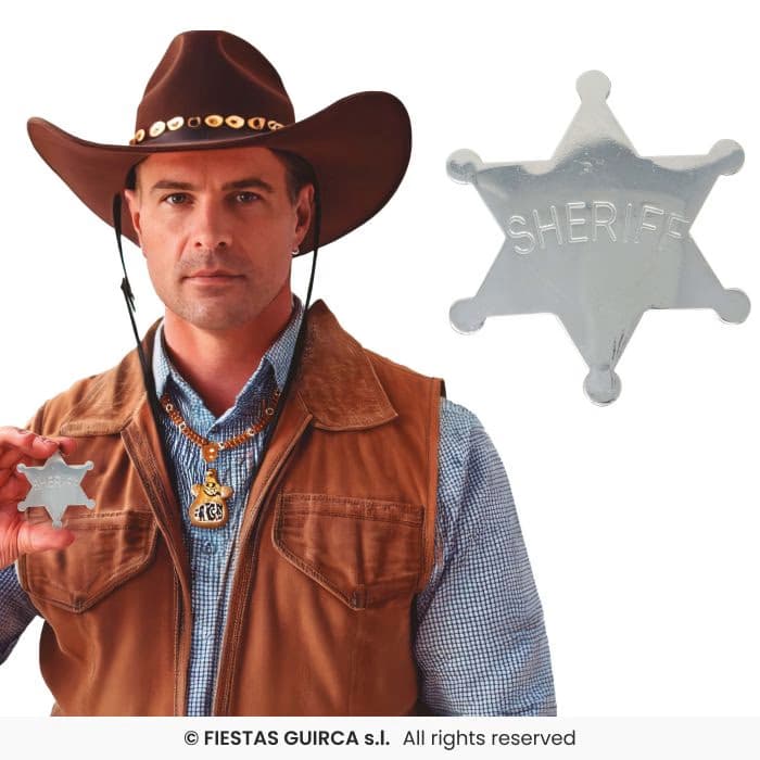 Estrella Sheriff Metalica 6 Cms Guirca en Dulcealmacen