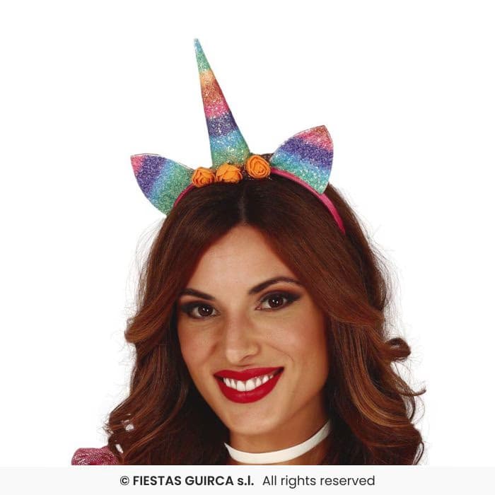 Diadema Unicornio Multicolor Guirca en Dulcealmacen