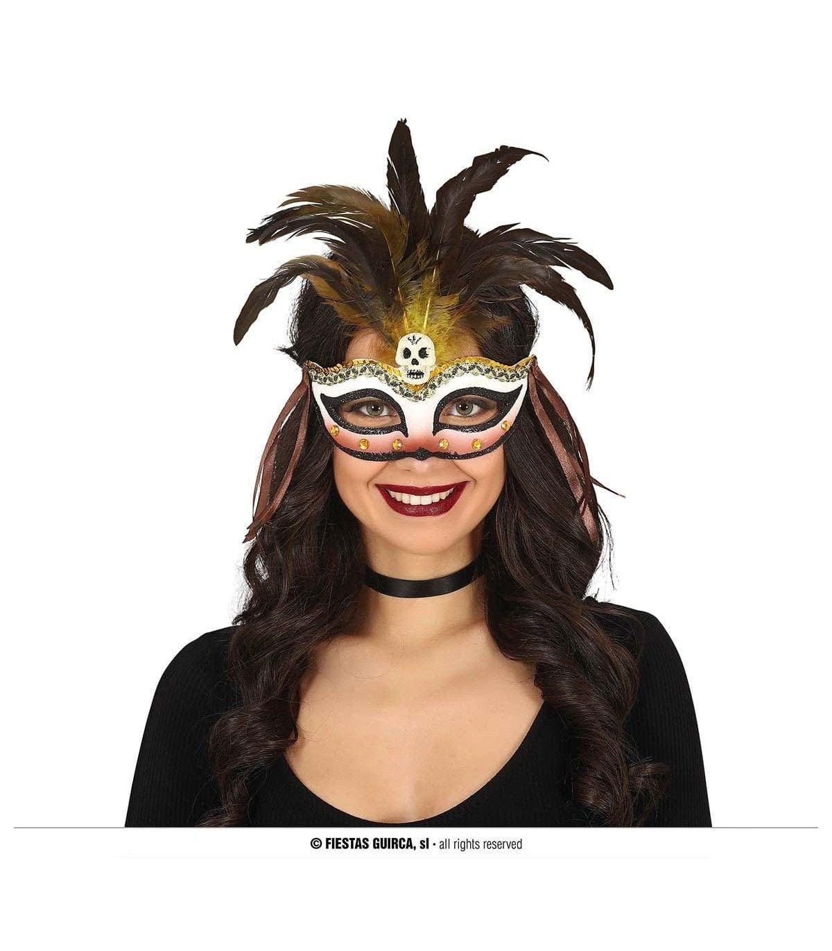 Guirca Antifaz Voodoo con Plumas