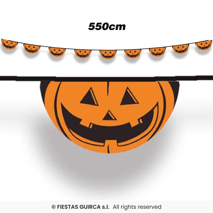 Gallardete Calabazas 550 Cm Guirca en Dulcealmacen
