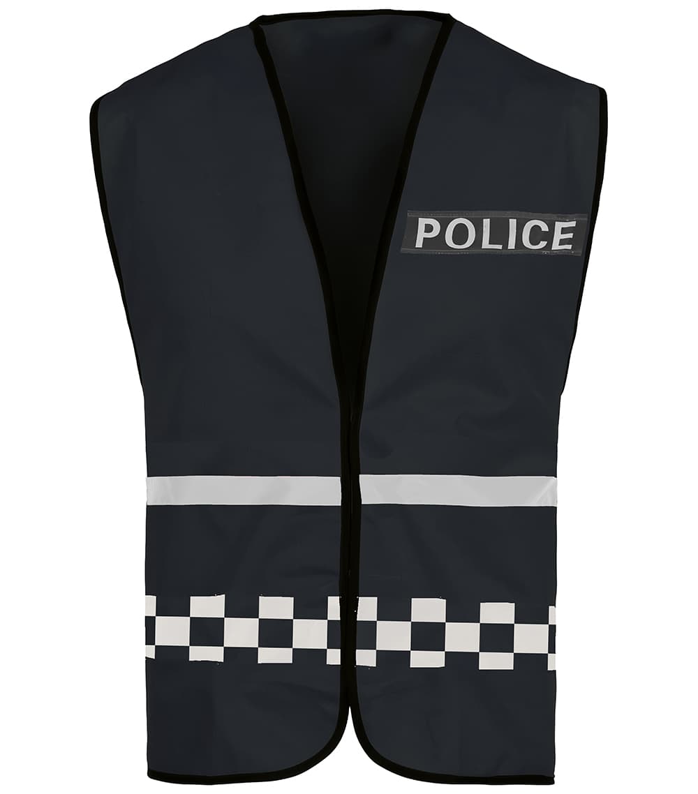 Chaleco de Policía Adulto Negro Guirca Talla Única