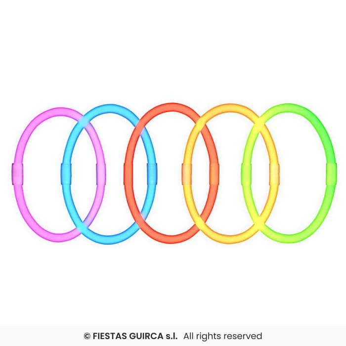 Pulseras De Luz Neon 100 Pcs Guirca accesorio de fiesta en Dulcealmacen