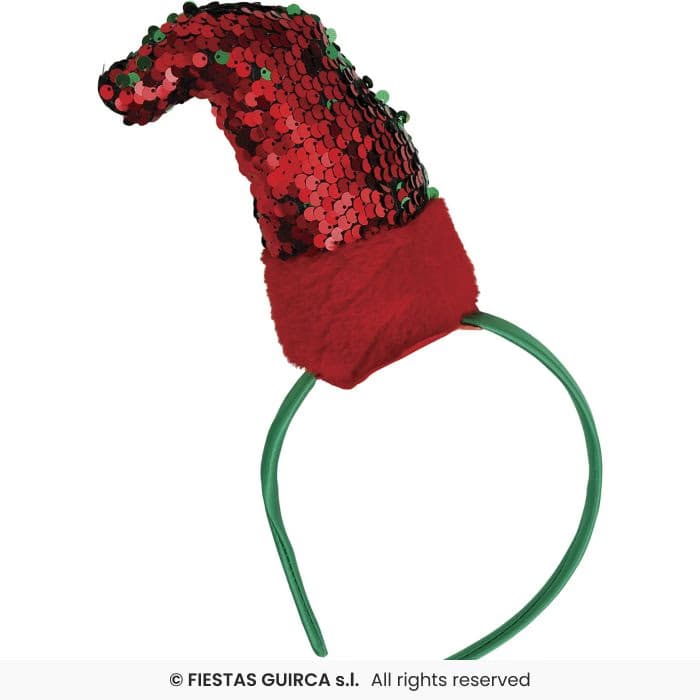 Diadema Gorro Noel Lentejuelas Guirca en Dulcealmacen