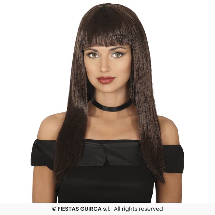 Peluca Melena Castaña 120 Gr. Guirca en Dulcealmacen