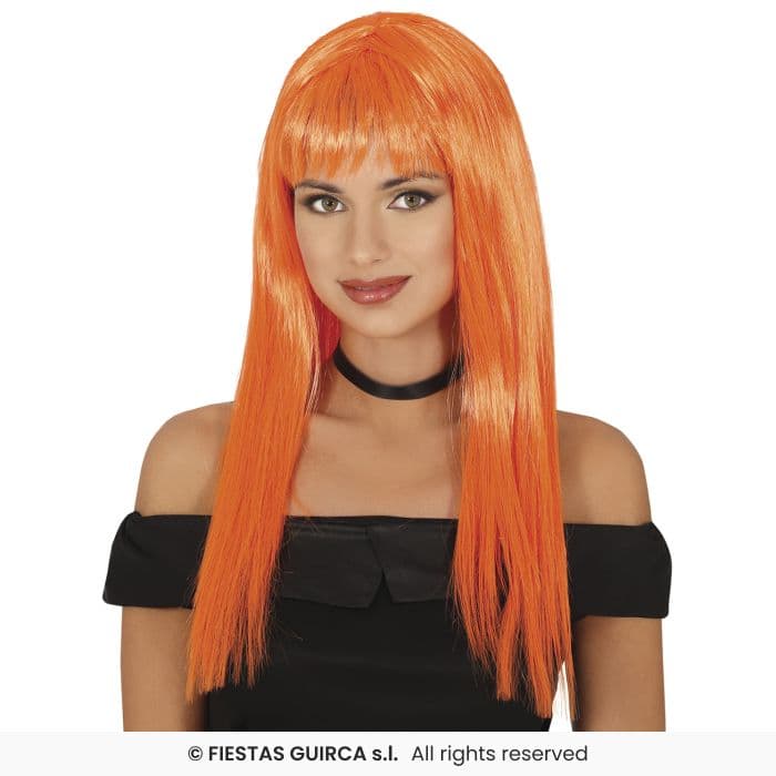 Peluca Melena Naranja 120 Gr Guirca en Dulcealmacen
