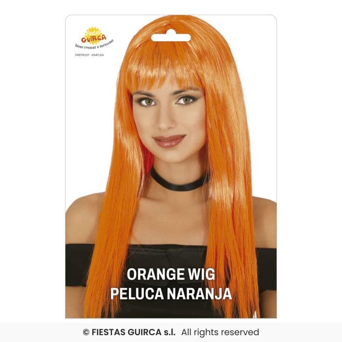 Peluca Melena Naranja 120 Gr Guirca en Dulcealmacen