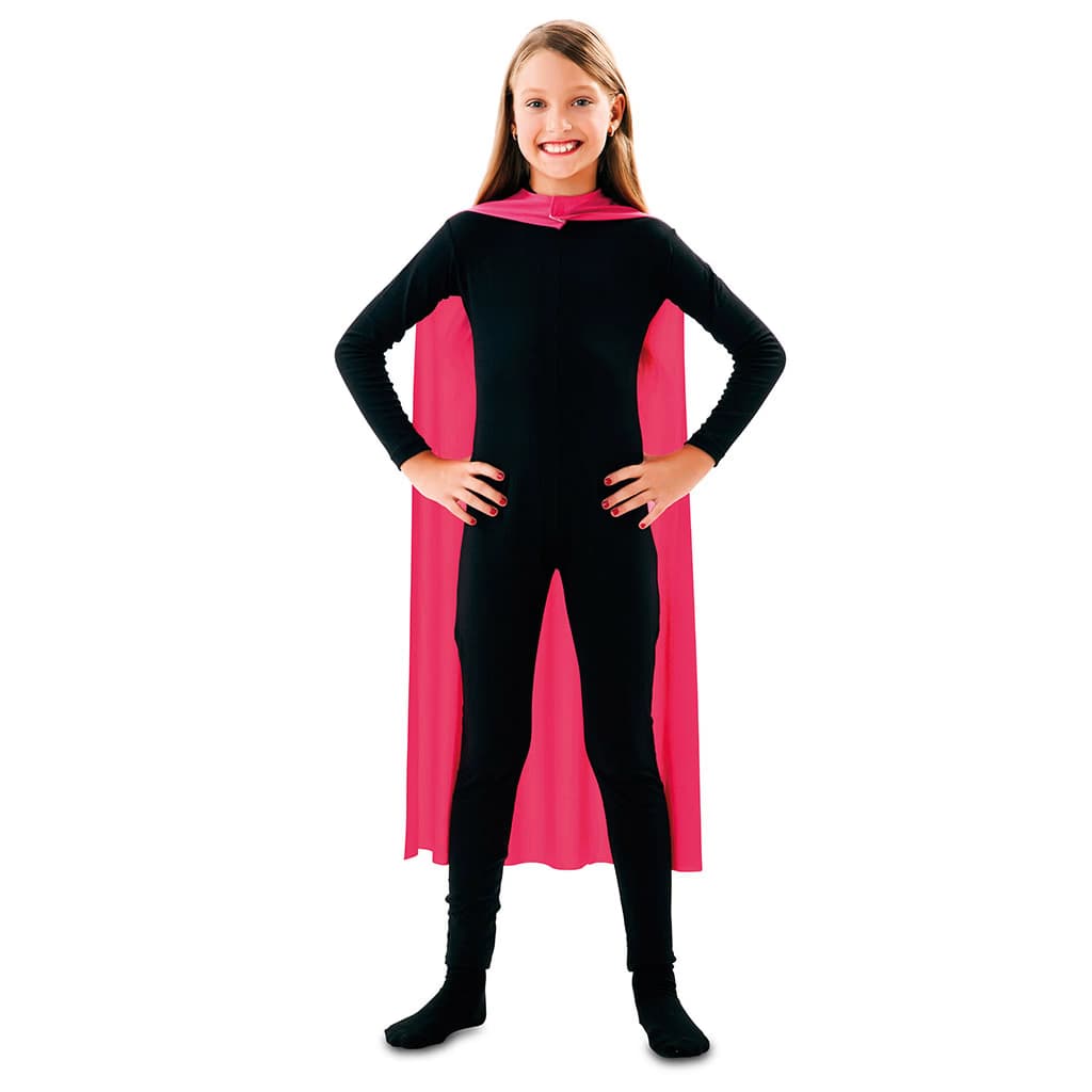 Capa Rosa con Capucha 90 cm Fyasa - Accesorio de Disfraz de Fantasía y Princesa