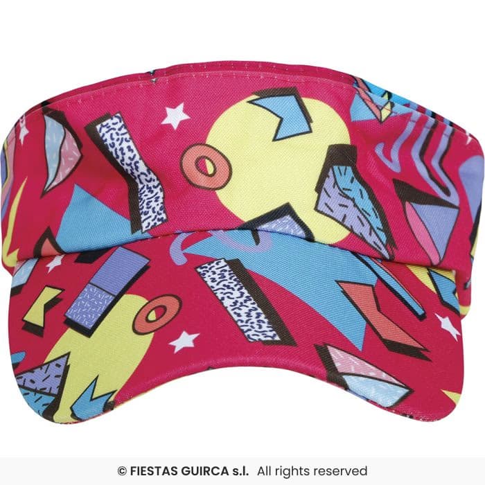 Guirca Visera 80s Adulto con estampado geométrico multicolor retro en Dulcealmacen