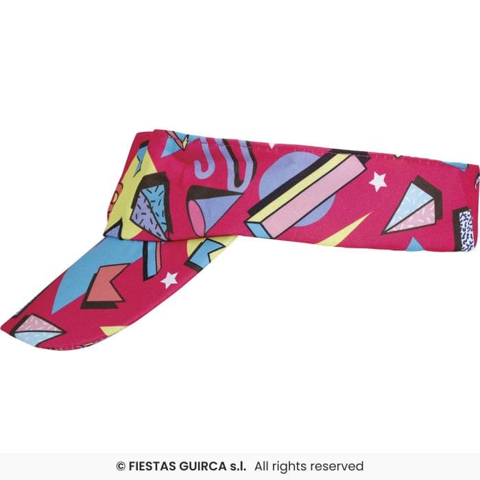 Guirca Visera 80s Adulto con estampado geométrico multicolor retro en Dulcealmacen