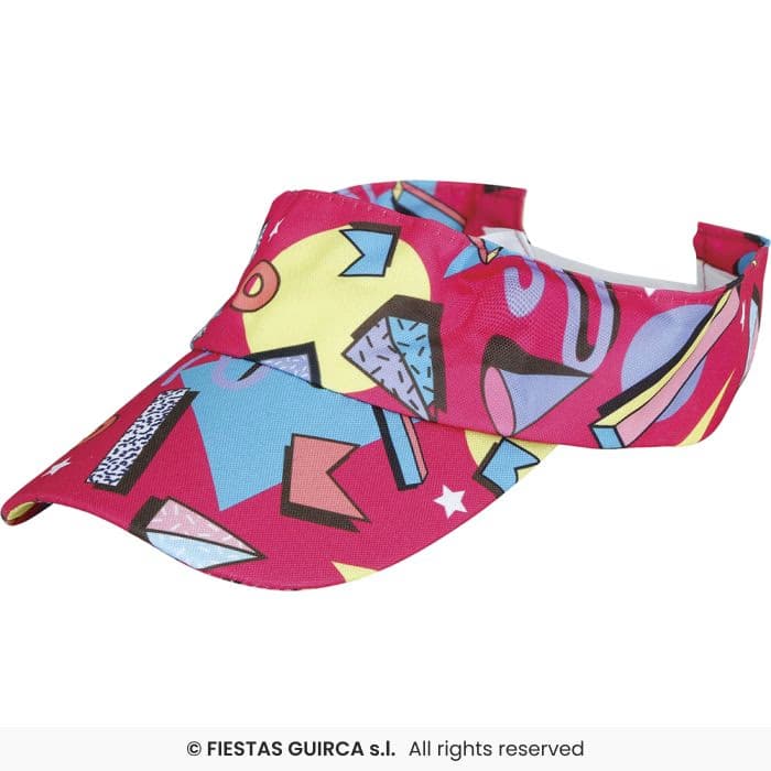 Guirca Visera 80s Adulto con estampado geométrico multicolor retro en Dulcealmacen