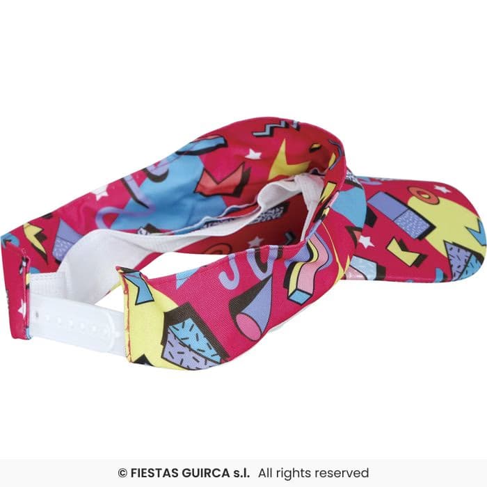 Guirca Visera 80s Adulto con estampado geométrico multicolor retro en Dulcealmacen