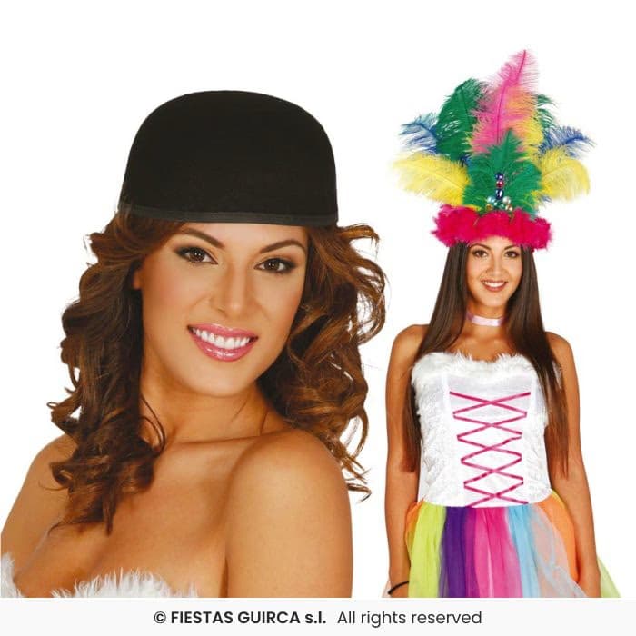 Guirca Casquete Fieltro Negro Para Deco como base redonda para diseñar sombreros y tocados de fiesta en Dulcealmacen