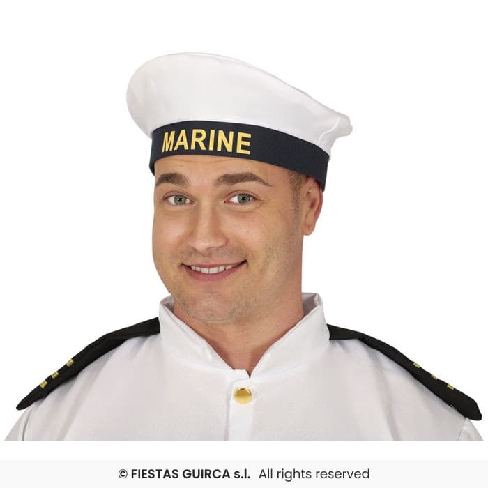 Guirca gorra marinero blanca para disfraz en Dulcealmacen