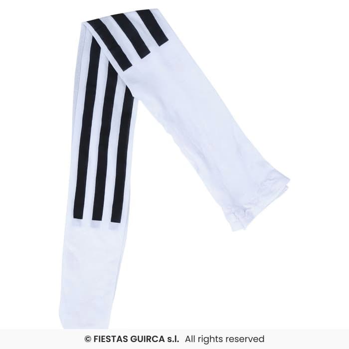 Guirca Pantys Rayas Negras/Blancas Adulto medias elásticas a rayas verticales para disfraz en Dulcealmacen
