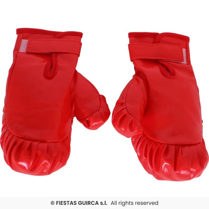 Guirca Guantes de Boxeo 28 cm de color rojo para disfraces infantiles en Dulcealmacen