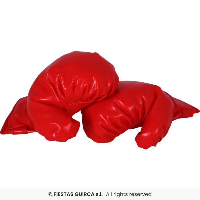 Guirca Guantes de Boxeo 28 cm de color rojo para disfraces infantiles en Dulcealmacen