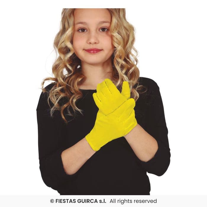 Guirca Guantes Infantiles 17 cm de colores para disfraces en Dulcealmacen