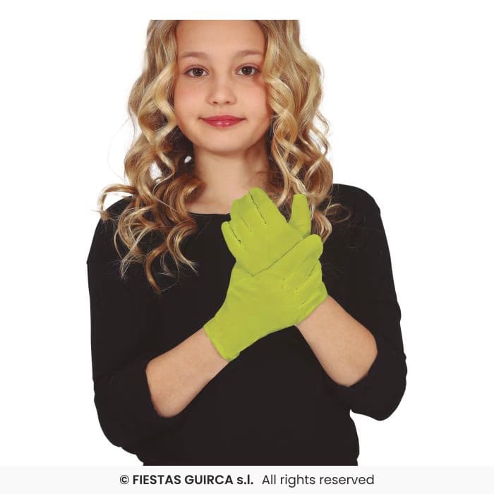 Guirca Guantes Infantiles 17 cm de colores para disfraces en Dulcealmacen