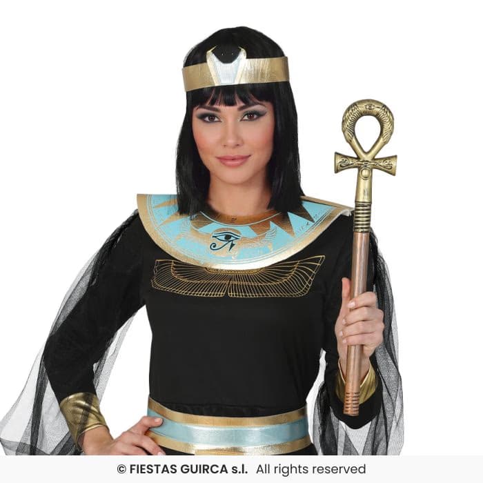 Guirca Cetro Egipcio Cruz de Ankh 50 cm para disfraces en Dulcealmacen