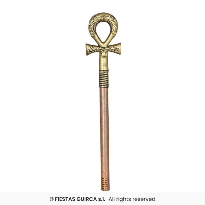 Guirca Cetro Egipcio Cruz de Ankh 50 cm para disfraces en Dulcealmacen