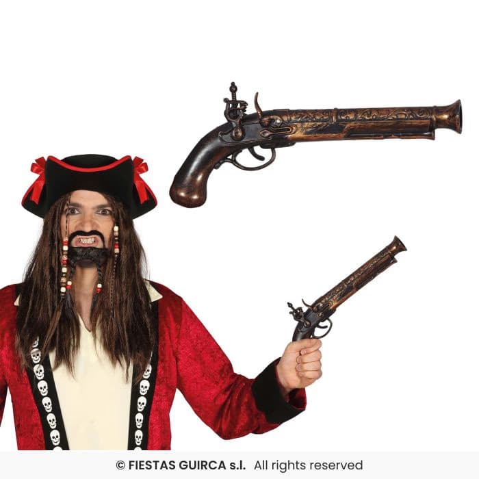 Guirca Pistolon Trabuco 28 cm de juguete para disfraz pirata en Dulcealmacen