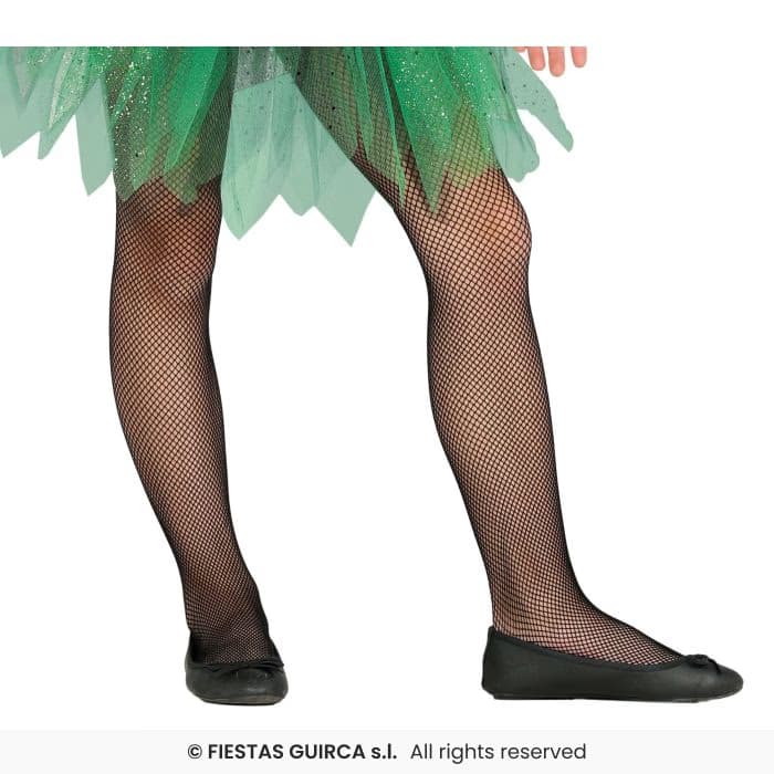 Guirca Pantys Rejilla Pequeña Infantil medias negras de red fina elástica para disfraces en Dulcealmacen