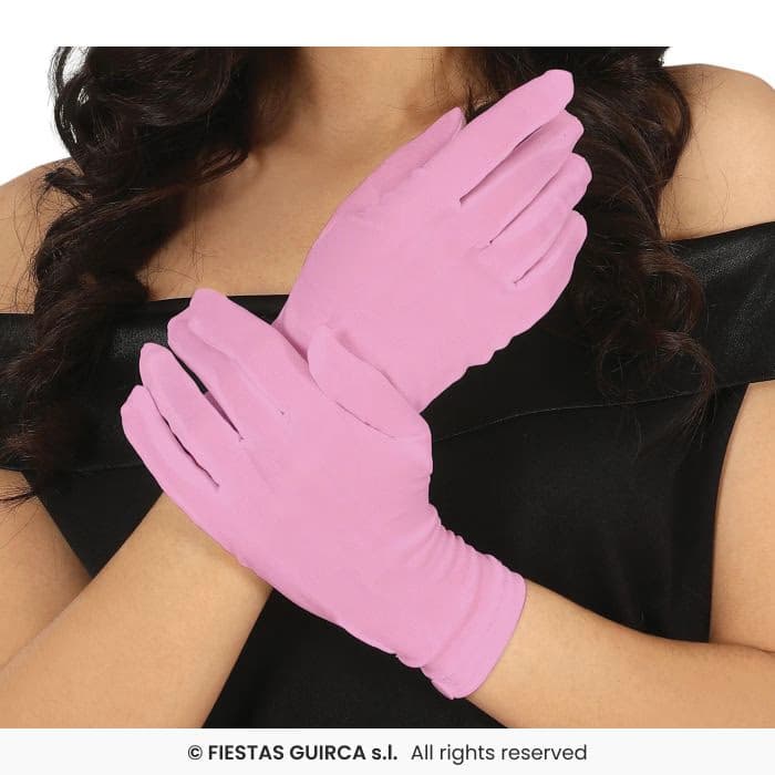 Guirca Guantes Rosa 20 Cms para disfraces y fiestas en Dulcealmacen