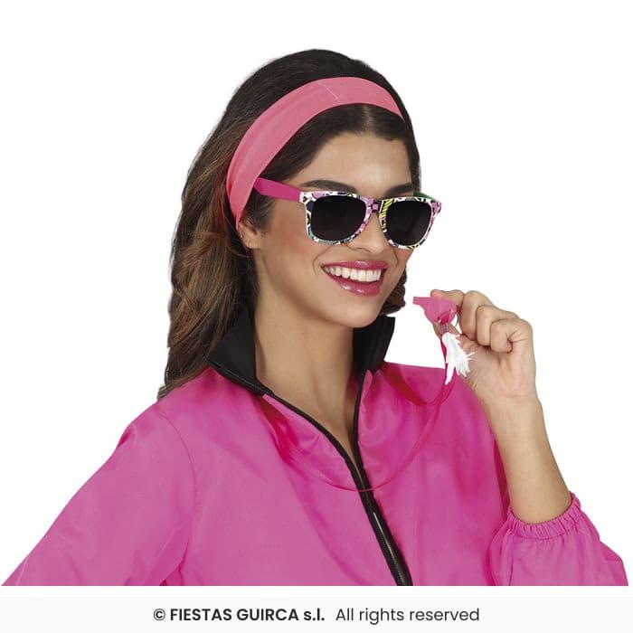 Guirca Silbato Rosa con Cinta y detalle decorativo para disfraces en Dulcealmacen