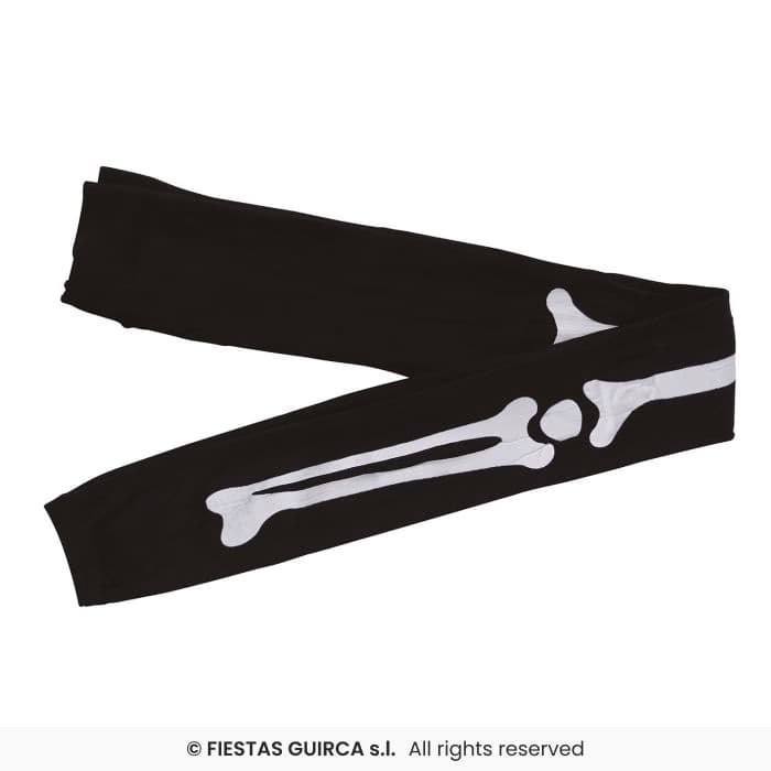 Guirca Pantys Esqueleto Adulto medias elásticas negras con estampado de huesos para disfraz en Dulcealmacen