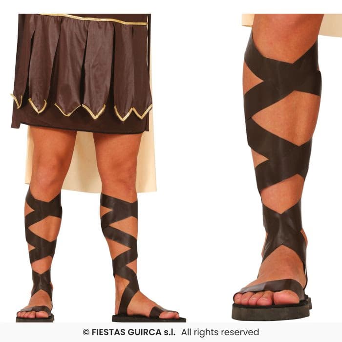 Guirca Sandalias Romanas de gladiador para disfraz en Dulcealmacen