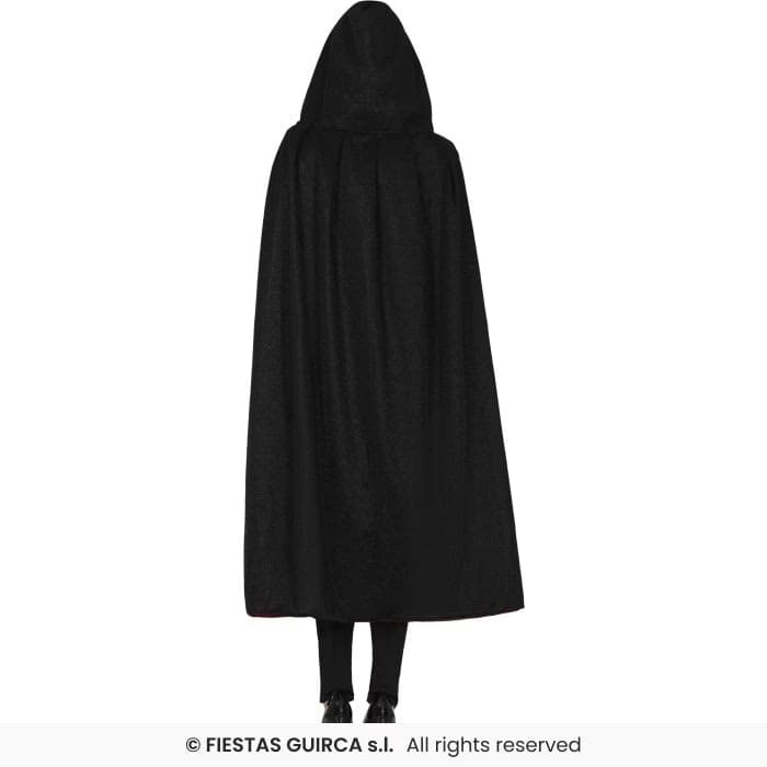 Guirca Capa Roja Brillante y Capucha 120 cm para disfraces en Dulcealmacen