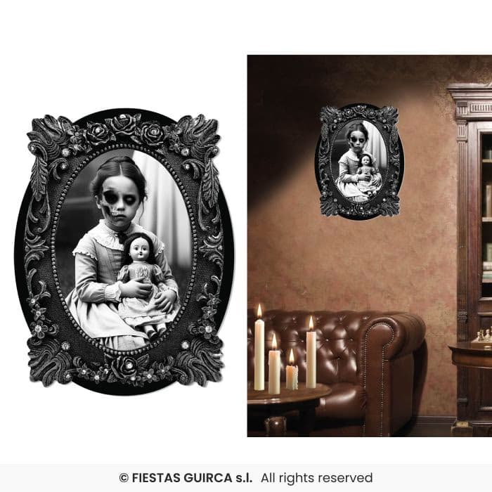 Guirca 1 Adhesivo Cuadro Niña decorativo de pared para fiestas de Halloween en Dulcealmacen