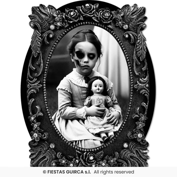 Guirca 1 Adhesivo Cuadro Niña decorativo de pared para fiestas de Halloween en Dulcealmacen