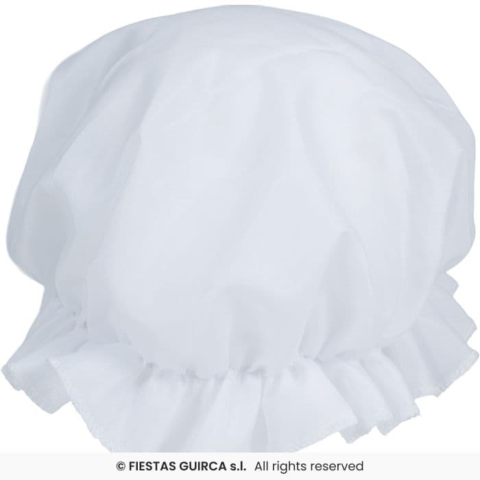 Guirca Gorro Sirvienta Adulto cofia blanca para disfraz en Dulcealmacen