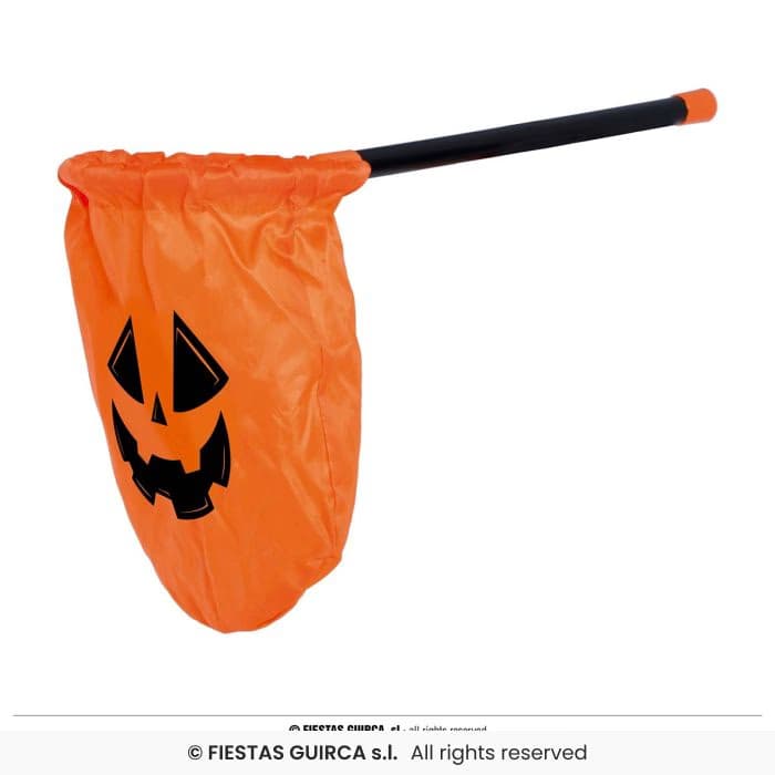 Guirca Cesta Calabaza con Palo 50 cms para caramelos en Dulcealmacen