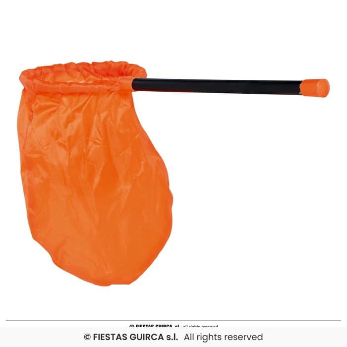 Guirca Cesta Calabaza con Palo 50 cms para caramelos en Dulcealmacen