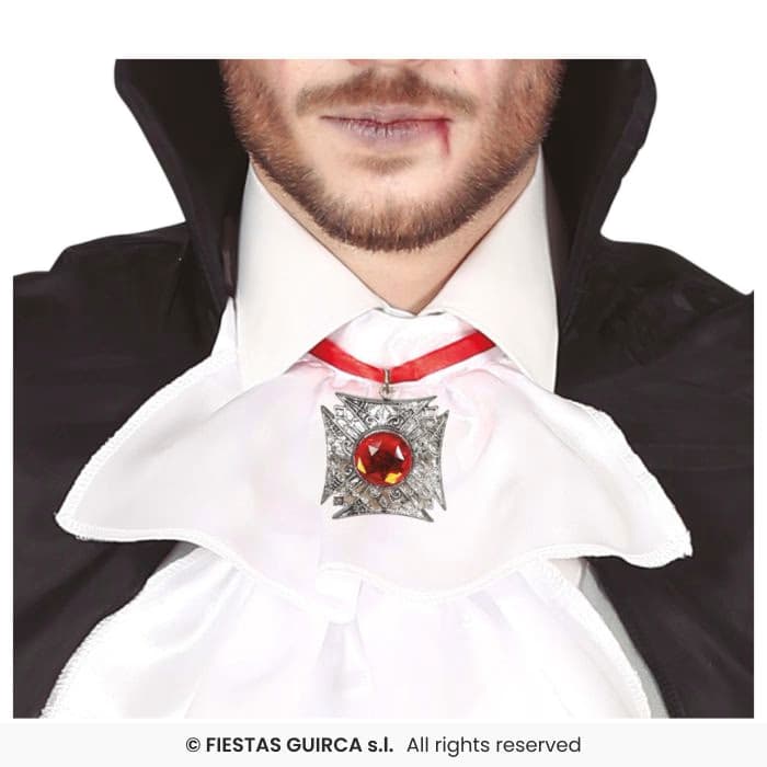 Guirca Medallón Rubí 6 cm para disfraz de vampiro en Dulcealmacen