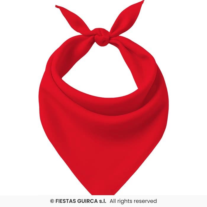 Guirca Pañuelo Rojo Adulto de color carmesí para disfraces en Dulcealmacen